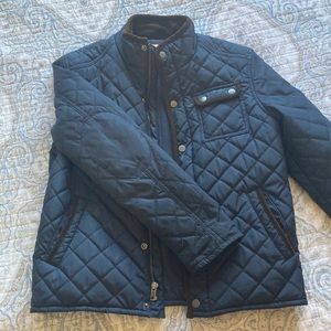 Boy’s Navy Blue Diamond Quilted Jacket
